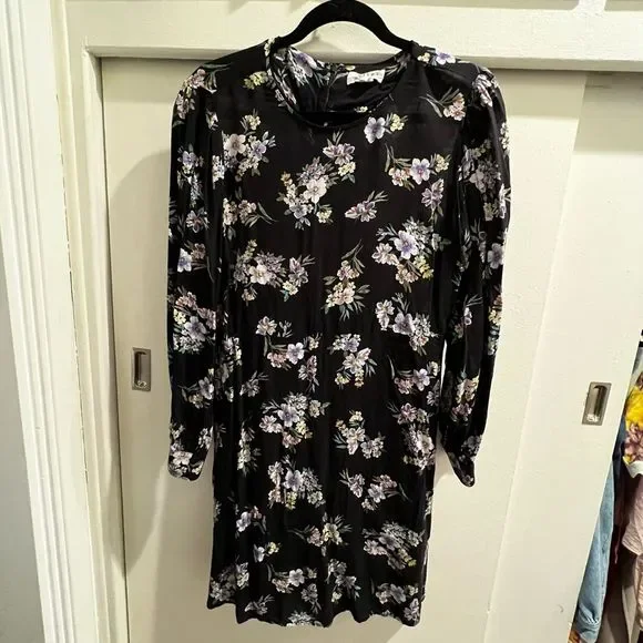 Velvet by graham and Spencer Winola Floral Printed Challis dress size medium - Picture 8 of 11